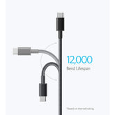 Anker Type-C to Type-C Charging Cable 60W 1M (Black) 2 Pack